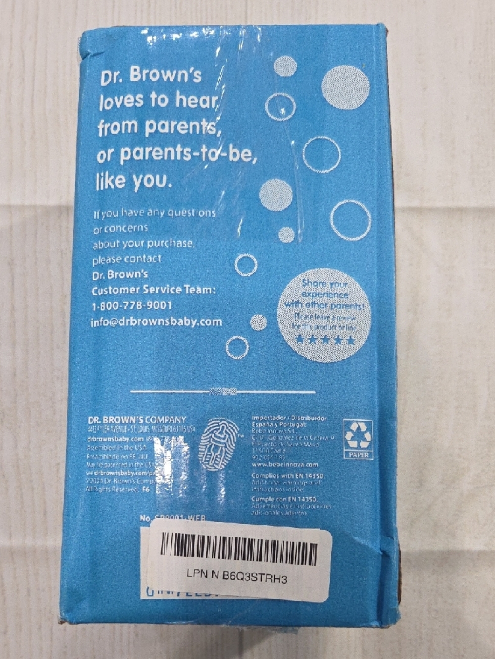 Dr. Brown's Anticólicos Options Narrow Baby Bottles - Blue/White - Picture 3 of 4